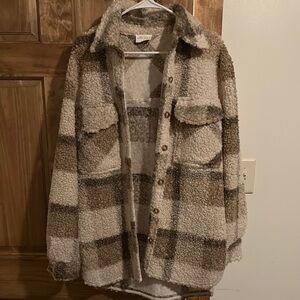 Plaid Sherpa Jacket